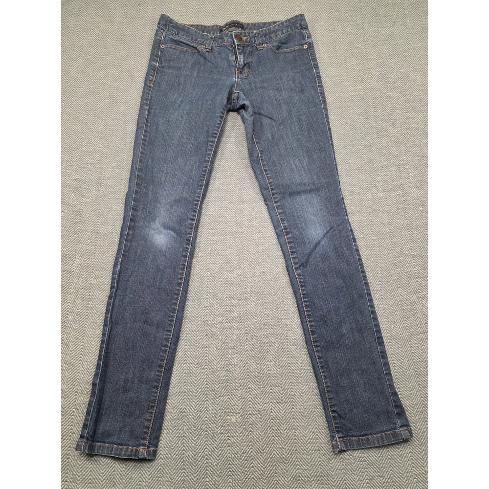 Mossimo Premium Denim Skinny Jeans Dark Wash Blue Low Rise Size 4 Stretch 29x30‎